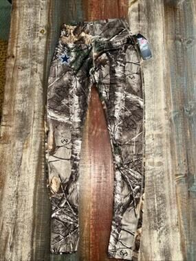 Zubaz Women’s Dallas Cowboys NFL Realtree Xtra Camouflage Fitted Leggings Sz XS